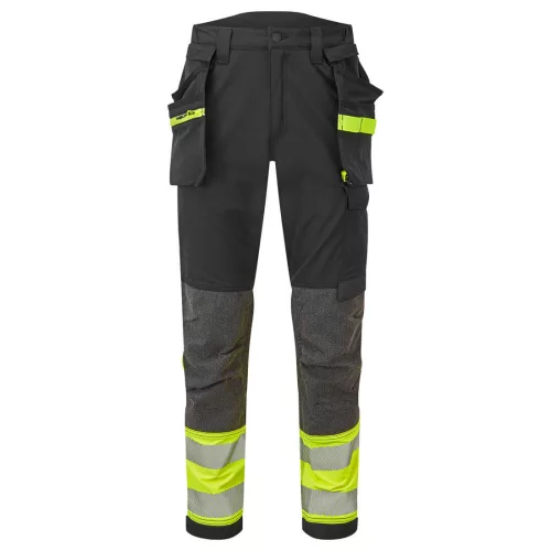 Portwest EV442 Hi-Vis Holster sztreccs jól láthatósági lengőzsebes munkásnadrág - Narancs/Szürke
