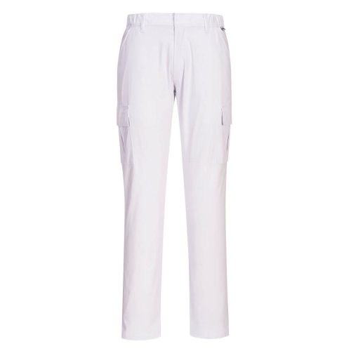 Portwest S231 Stretch Slim Fit Combat pamut munkavédelmi nadrág - Fehér