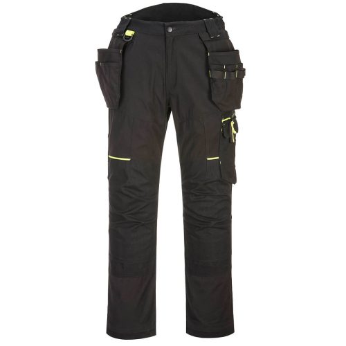 Portwest T706 Eco Holster sztreccs lengőzsebes munkásnadrág - Fekete