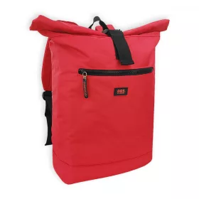   Dressa Rolltop laptoptartós csavart tetejű hátizsák - piros