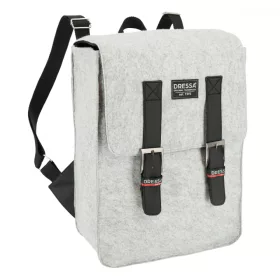   Dressa Recycled mágneszáras filc laptoptartós bélelt hátizsák - szürke