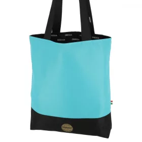   Dressa Bag női shopper táska cipzáros zsebbel - türkizkék