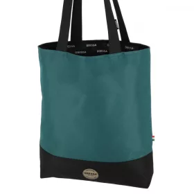   Dressa Bag női shopper táska cipzáros zsebbel - petrolzöld