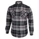 Dressa Vintage Overshirt vastag bélelt kockás férfi flanel favágó ing - szürke