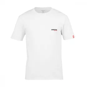 Dressa Logo környakú rövid ujjú pamut póló - fehér