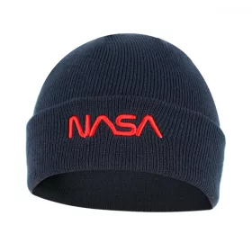 Nasa Worm Red hímzett beanie kötött sapka