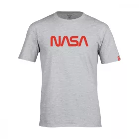 Nasa Worm nagyméretű rövid ujjú pamut póló - fekete