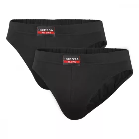   Dressa 102 plus size pamut férfi alsónadrág - fekete - 2db
