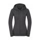 Ladies' Authentic Melange Zipped Hood Sweat