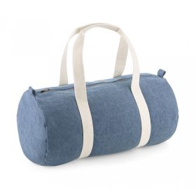 Denim Barrel Bag