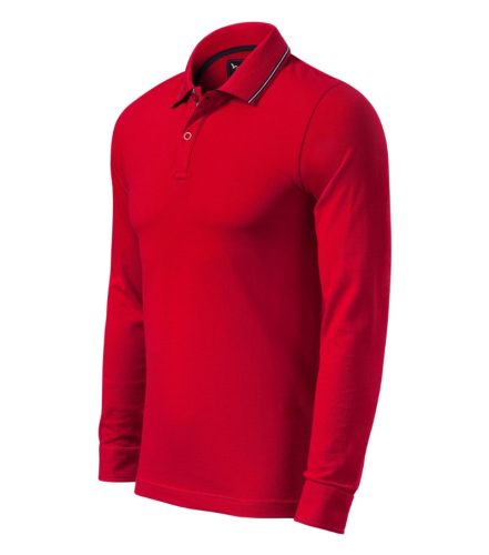 MALFINI Premium 258 Contrast Stripe LS Galléros póló férfi