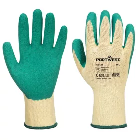   Portwest A100 latex tenyérmártott vízálló vágásbiztos munkavédelmi kesztyű - Zöld