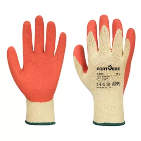   Portwest A100 latex tenyérmártott vízálló vágásbiztos munkavédelmi kesztyű - Narancs