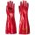 Portwest A445 PVC mártott hosszított bélelt vízálló munkavédelmi kesztyű - 45cm - Piros