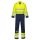 Portwest BIZ7 Bizflame Work Hi-Vis pamut lángálló antisztatikus jól láthatósági munkavédelmi overál - Sárga/Navy