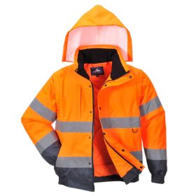   Portwest C468 Hi-Vis 2in1 vízálló jól láthatósági munkavédelmi kabát - Narancs