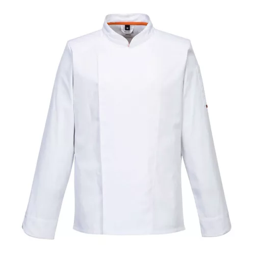 Portwest C846 Mesh Air Pro foltálló sztreccs hosszú ujjú szakácskabát - Fekete