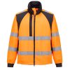 Portwest CD861 Hi-Vis Eco vízálló jól láthatósági munkavédelmi kabát - Narancs/Fekete