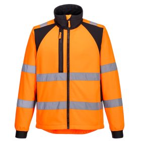   Portwest CD875 Eco Hi-Vis vízálló jól láthatósági munkavédelmi softshell kabát - Narancs/Fekete