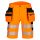 Portwest DX446 Hi-Vis Holster jól láthatósági lengőzsebes munkavédelmi rövidnadrág - Narancs/Fekete