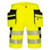 Portwest DX446 Hi-Vis Holster jól láthatósági lengőzsebes munkavédelmi rövidnadrág - Narancs/Fekete