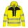 Portwest DX475 Hi-Vis vízálló jól láthatósági munkavédelmi softshell kabát - Sárga/Fekete