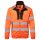 Portwest DX477 Hi-Vis cipzáras sztreccs vasúti jól láthatósági munkavédelmi pulóver - Narancs/Fekete 