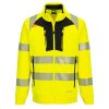 Portwest DX477 Hi-Vis cipzáras sztreccs vasúti jól láthatósági munkavédelmi pulóver - Narancs/Fekete 