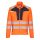 Portwest DX481 Hi-Vis cipzáros sztreccs vasúti jól láthatósági munkavédelmi pulóver - Narancs/Fekete