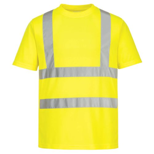 Portwest EC12 Hi-Vis Eco jól láthatósági munkavédelmi póló - 6db - Sárga 