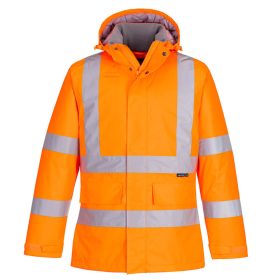  Portwest EC60 Eco Hi-Vis vízálló jól láthatósági munkavédelmi télikabát - Narancs