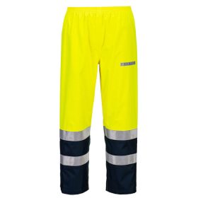   Portwest FR410 Bizflame Rain Hi-Vis Light Arc lángálló antisztatikus jól láthatósági munkavédelmi nadrág- Sárga/ Navy