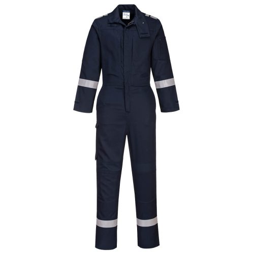 Portwest FR501 Bizflame Plus pamut sztreccs lángálló antisztatikus munkavédelmi overál - Navy