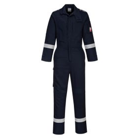   Portwest FR502 Bizflame Plus Lightweight pamut lángálló antisztatikus munkavédelmi overál - Navy