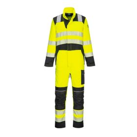  Portwest FR507 Hi-Vis lángálló jól láthatósági munkavédelmi overál - Sárga/Fekete 