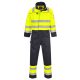 Portwest FR60 Hi Vis Multi Norm pamut lángálló antisztatikus jól láthatósági munkavédelmi overál - Sárga/Navy