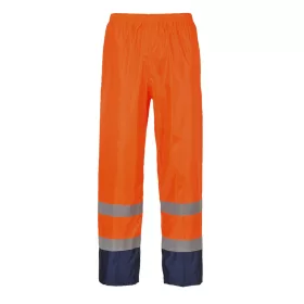   Portwest H444 Hi-Vis Classic Contrast jól láthatósági esőnadrág - Narancs/ Navy