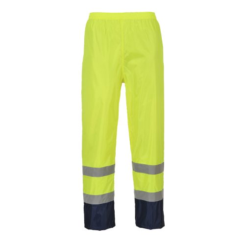 Portwest H444 Hi-Vis Classic Contrast jól láthatósági esőnadrág - Narancs/ Navy