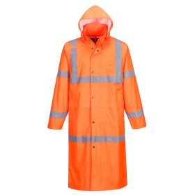   Portwest H445 Hi-Vis vízálló jól láthatósági munkavédelmi esőköpeny (122cm) - Narancs
