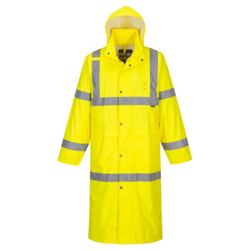 Portwest H445 Hi-Vis vízálló jól láthatósági munkavédelmi esőköpeny (122cm) - Narancs