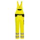 Portwest PW244 Hi-Vis jól láthatósági munkavédelmi kantáros nadrág - Sárga-Fekete