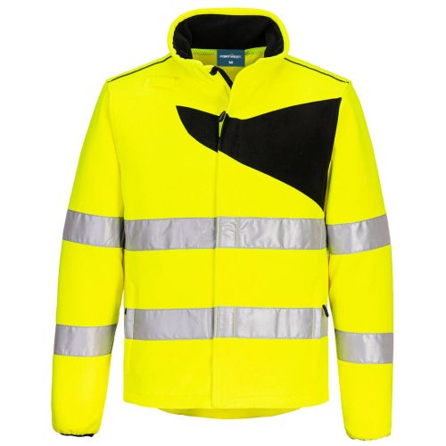 Portwest PW274 Hi-Vis polár jól láthatósági munkavédelmi pulóver - Sarga-Fekete
