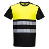 Portwest PW311 Hi-Vis jól láthatósági munkavédelmi póló - Fekete-Narancs