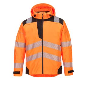  Portwest PW360 Hi-Vis Extreme vízálló jól láthatósági munkavédelmi esőkabát - Narancs/Fekete