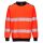 Portwest PW370 Hi-Vis cipzáras vasúti jól láthatósági munkavédelmi pulóver - Piros/Fekete 