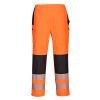 Portwest PW386 Hi-Vis női vízálló jól láthatósági munkavédelmi esőnadrág - Narancs/Fekete