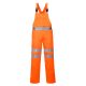 Portwest RT43 Hi-Vis Texpel bevonatú vasúti jól láthatósági munkavédelmi kantáros nadrág - Narancs