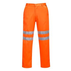   Portwest RT45 Hi-Vis Texpel bevonatú vasúti jól láthatósági munkavédelmi nadrág - Narancs  