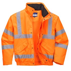   Portwest RT62 Hi-Vis vízálló jól láthatósági munkavédelmi bomber  dzseki - Narancs