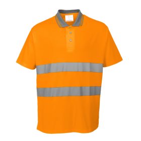   Portwest S171 Hi-Vis Cotton Comfort vasúti jól láthatósági munkavédelmi pólóing - Narancs 